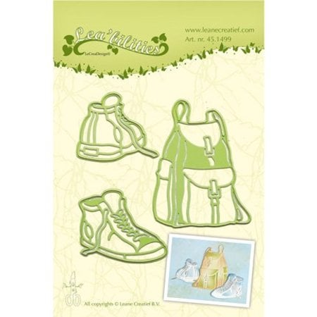 Leane Creatief - Lea'bilities Estampado y stencil, mochila y botas de montaña de estampado