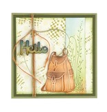 Leane Creatief - Lea'bilities Stamping and Embossing stencil, backpack and hiking boots