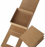 Objekten zum Dekorieren / objects for decorating Papir mache hengslet lokk boks, 13,3 x 13,3 cm x 5,4 cm cm, indre del løs