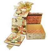 Objekten zum Dekorieren / objects for decorating Cartapesta scatola coperchio ribaltabile, 18x17,5x5,5 cm, parte interna sciolto
