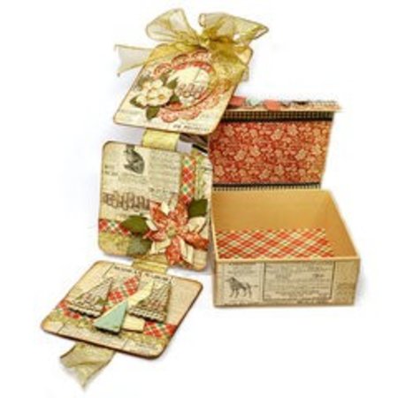Objekten zum Dekorieren / objects for decorating Cartapesta scatola coperchio ribaltabile, 18x17,5x5,5 cm, parte interna sciolto