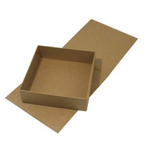 Paper mache hinged lid box, 18x17,5x5,5 cm, inner part loose