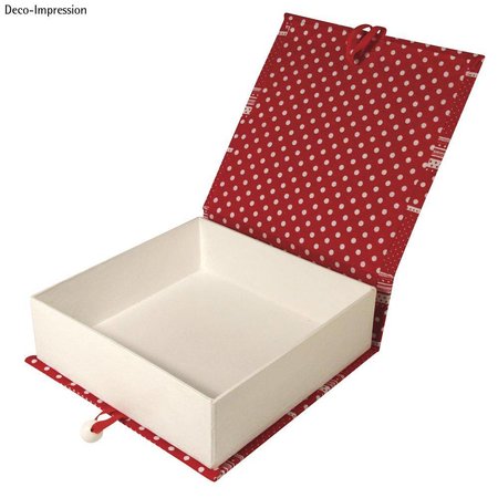 Objekten zum Dekorieren / objects for decorating Cartapesta scatola coperchio ribaltabile, 18x17,5x5,5 cm, parte interna sciolto