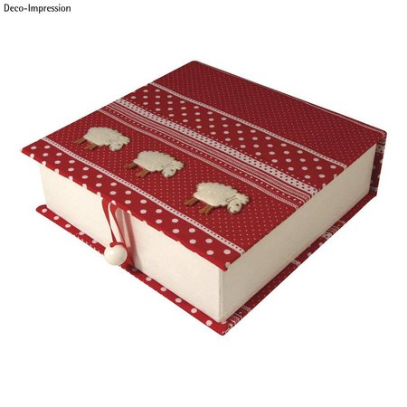 Objekten zum Dekorieren / objects for decorating Cartapesta scatola coperchio ribaltabile, 18x17,5x5,5 cm, parte interna sciolto