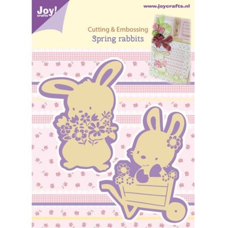 Joy!Crafts und JM Creation Corte y estampado en relieve plantillas, 2 primavera del conejito