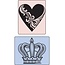 Sizzix Embossing Folder, Heart & Crown, 2 Folder.