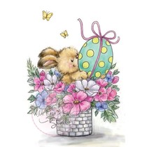 Tampons transparents lapin de Pâques