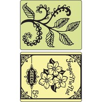 Prægning mapper, bregner & Seed Packet, 2 Mappe.