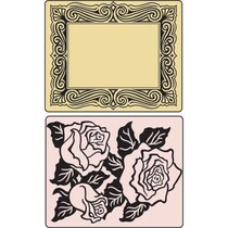 Prægning mapper, Roses & Frame, 2 Mappe.