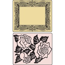 Embossing folders, Roses & Frame, 2 Folder.