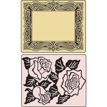 Sizzix Dossiers gaufrage, Roses et cadre, 2 dossiers, 11,43 x14, 61cm