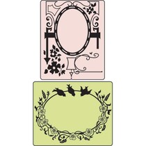 Embossing folders, Bird & Garden Gate, Folder 2.