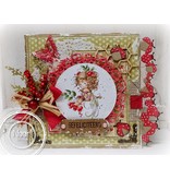 Joy!Crafts und JM Creation Cutting en embossing stencils, grens met lieveheersbeestje