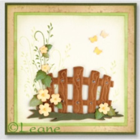 Leane Creatief - Lea'bilities Estampagem e gravação estêncil, Garden Gate