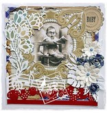 Joy!Crafts und JM Creation Corte e de estampagem estênceis, flor grupo