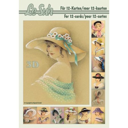 Bücher und CD / Magazines 3D Book A5, vrouwen met hoed
