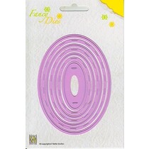 Stamping and Embossing stencil, set Oval