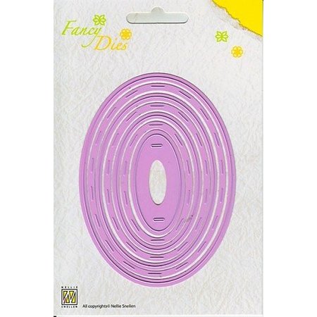 Nellie snellen Stamping and Embossing stencil, set Oval