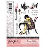 Crafter's Companion A6 Frou Frou tampon en caoutchouc Unmounted Set - Love Letters