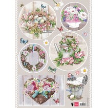 A4 vlugschrift, Country style - Bloemen