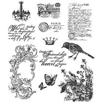 Tim Holtz, tampons en caoutchouc ensemble, "Shabby français CMS087"