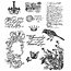 Tim Holtz Tim Holtz, rubber stamps set, "Shabby French CMS087"