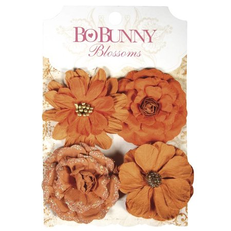 Embellishments / Verzierungen BoBunny, flores de papel zinnias
