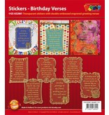 Sticker Birthday scrapbook stickers, 20x23cm, in gold.