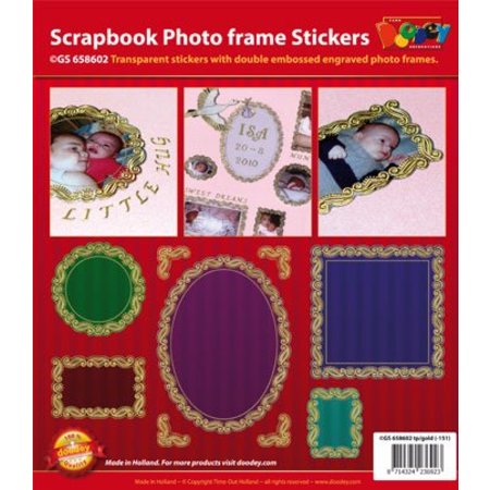 Sticker Scrapbog, prægede klistermærker, dekorativ ramme