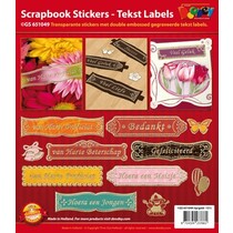 Adesivo con testo in lingua olandese.