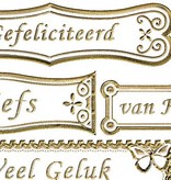 Sticker Klistremerker med nederlandsk tekst, 20 x 23cm, gull