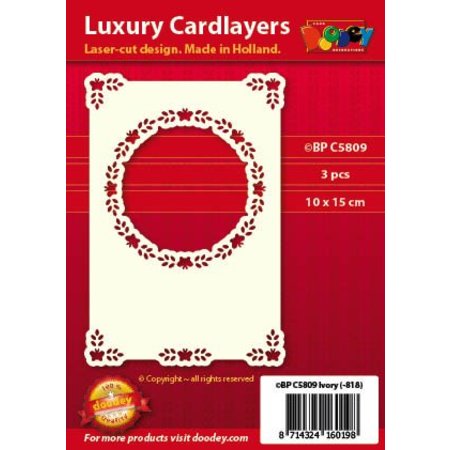KARTEN und Zubehör / Cards 3 Luxury card layer A6 circle with corners, 10,5 x 14,85 cm