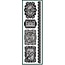 Embellishments / Verzierungen Rub On Spitzen schwarz, Format 9,5 x 30,5 cm.