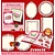 KARTEN und Zubehör / Cards Craft book for design of 6 romantic cards.