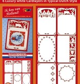 KARTEN und Zubehör / Cards 6 Luksus kortlaget A6 sommerfugl cirkel, 10,5 x 29,7 cm.
