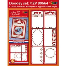 A set of 6 Luxury card topper A6, 10,5 x29, 7cm.