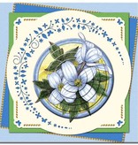 KARTEN und Zubehör / Cards Bastelbuch + Knipvellen + 6 Luxury card-outs + 3D Piramide Bloemen