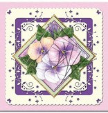 KARTEN und Zubehör / Cards Bastelbuch + Decoupage hojas + 6 diseños de tarjeta de Lujo + 3D Pirámide Flores