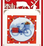 KARTEN und Zubehör / Cards 6 Luxury card layer A6 butterfly circle, 10.5 x 29.7 cm.