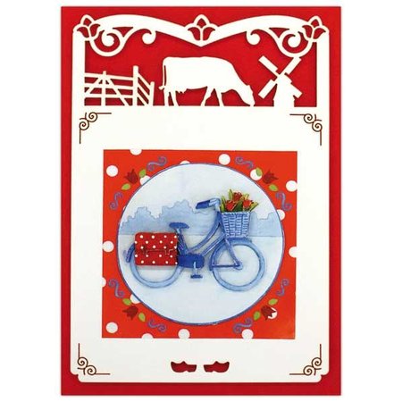 KARTEN und Zubehör / Cards 6 Luxury card layer A6 butterfly circle, 10.5 x 29.7 cm.