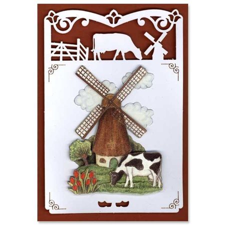 KARTEN und Zubehör / Cards 6 Luxury card layer A6 butterfly circle, 10.5 x 29.7 cm.