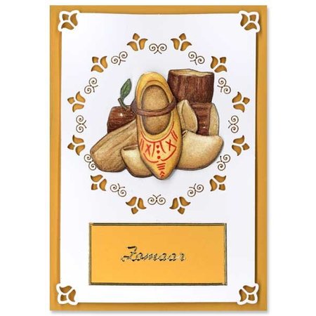 KARTEN und Zubehör / Cards 6 Luxury card layer A6 butterfly circle, 10.5 x 29.7 cm.