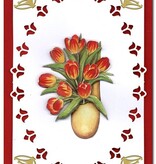 KARTEN und Zubehör / Cards 6 Luxury card layer A6 butterfly circle, 10.5 x 29.7 cm.