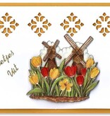 KARTEN und Zubehör / Cards 6 Luksus kortlaget A6 sommerfugl cirkel, 10,5 x 29,7 cm.