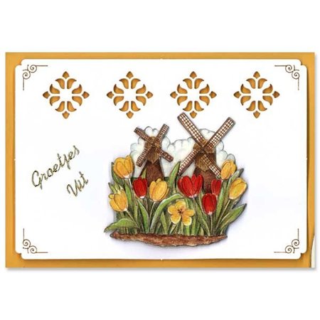 KARTEN und Zubehör / Cards 6 Luxury card layer A6 butterfly circle, 10.5 x 29.7 cm.