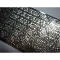 Sticker, borders, gold mirror foil silver, 10x23cm.