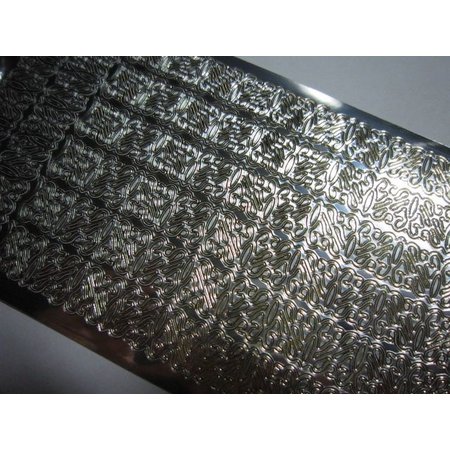Sticker Des autocollants, des bandes, miroir d'argent de feuille d'or, 10x23cm.