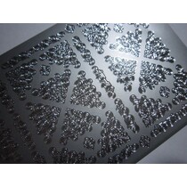 Pegatinas, 2 pequeños rincones, gris plata, 10x23cm.