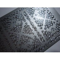 Adesivi, Piccoli 2 angoli, grigio-argento, 10x23cm.