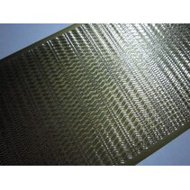 Pegatinas, bordes de onda, muy bien, oro, oro, 10x23cm.